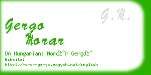 gergo morar business card